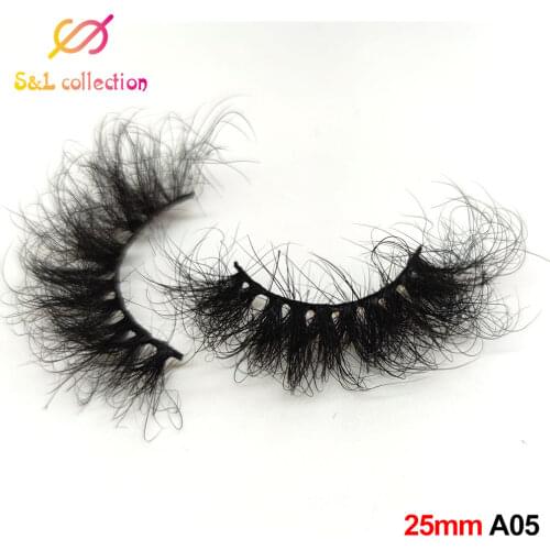 5D Flufffy wholesale lashes mink 25mm lashes wholesale natural maquillaje make up free logo 25 mm mink eyelashes