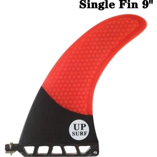 UP-Surf 9 inch Fin Fibreglass Surfboard 9 length Red color Fin Carbono Barbatana in Surfing Longboard Fins stand up paddle