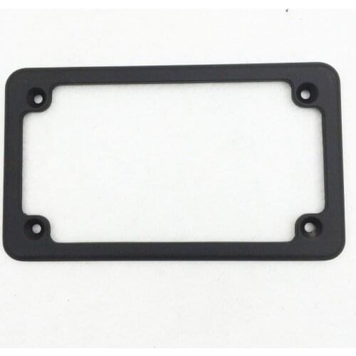 Aftermarket free shipping motorcycle parts Motorcycle Black Flat License Plate Frame Bracket Tag Holder 7" x 4"