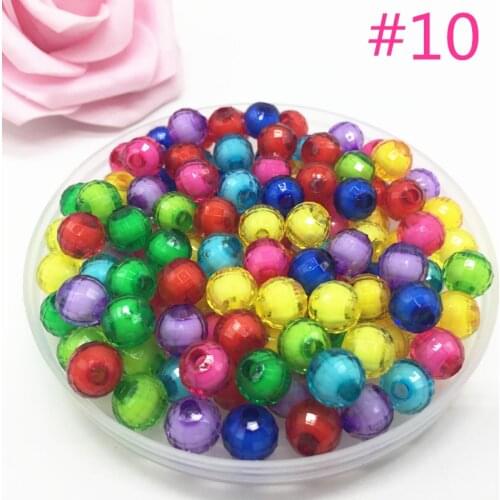 DIY 50pcs 8MM Acrylic Crystal Rhinestone Spacer Beads For Jewelry Making DIY