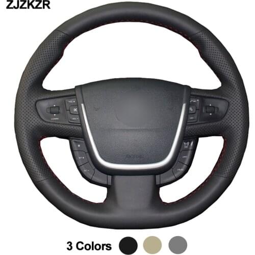 Car Auto Steering-Wheel Cover For Peugeot 508 2011-2018 508 SW 2011-2018 Funda Volante Stuurhoes 2012 2013 2014 2015 2016 2017