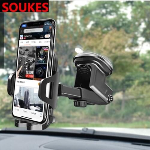 Car Telescopic Suction Cup Phone Navigator Holder For Mitsubishi ASX Lancer 10 9 Outlander Pajero Suzuki Swift Grand Vitara SX4