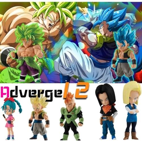 Bandai Genuine FW CANDY TOY Dragon Ball Adverge 12 Android 16 17 18 Bulma Broli Metal Coora Action Figure Model Ornaments Toys