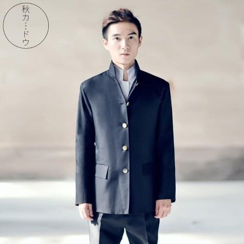 Free shipping Japanese uniforms Unisex Chinese tunic suit male female cosplay Halloween costumes coat+shirt+pants