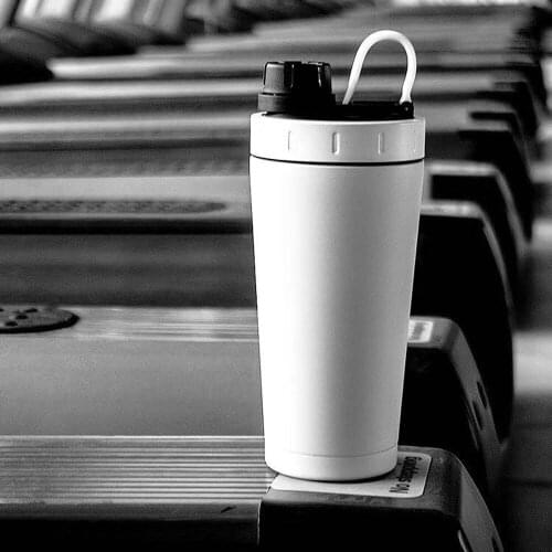 20oz Double Wall Protein Shaker Bottle Stainless Steel Water Vacuum Insulated Bottle Wide Mouth Leak Proof Sport Drinkware Cup