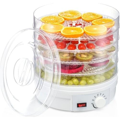 Food Dehydrator Dried Fruit Vegetable Herb Pet Meat Drying Machine Five layer Snack Air Dryer 5 trays 110V 220V EU US plug