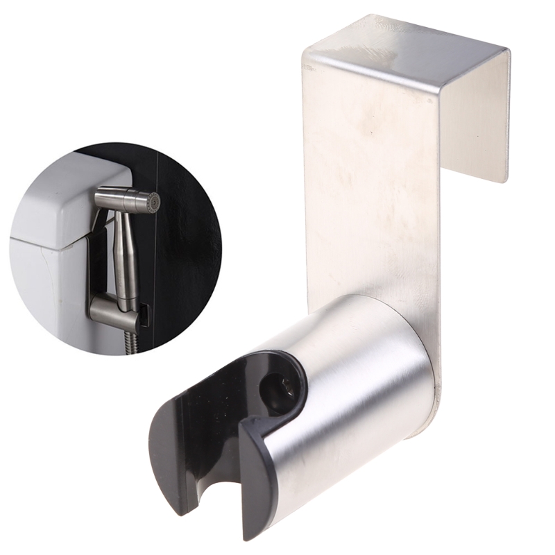 Free Nail Bidet Hook Holder Stainless Steel Hanger ABS Brushed Socket Wall Shower Head Holder Shattaf Sprayer Toilet Tank