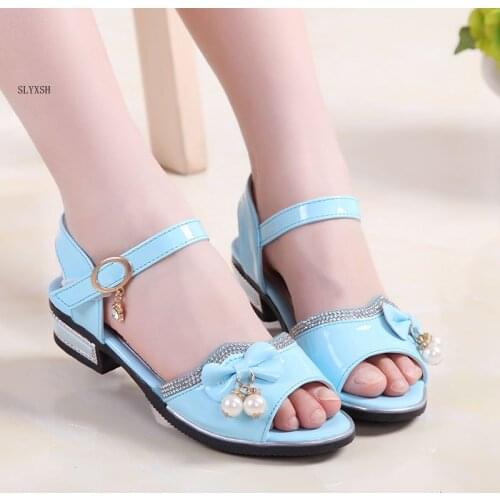 SLYXSH children shoes girls shoes princess shoes fashion girls sandals kids designer single shoes summer new girls sandals