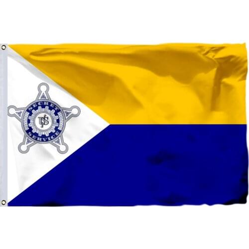US Secret Service Flag 150X90cm (3x5FT) 120g 100D Polyester Double Stitched High Quality Banner Free Shipping