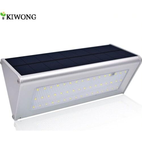 Upgraded Radar Motion Sensor 48LEDS 800lm Aluminum Solar Lamp Garden Home Outdoor Wall Light Waterproof Lighting Lights Lamps