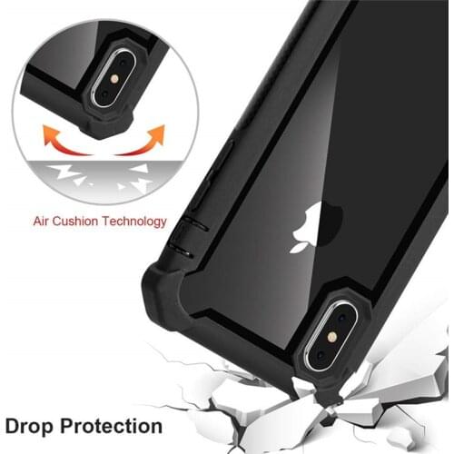 Fashion Military Shock Proof Bumper Transparent TPU Case For iPhone12Mini Pro Max X XR XS 6 6S 7 8 plus Se Case PC Back Cover