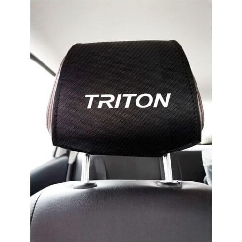 Car Seat Cover Set For Mitsubishi Triton Auto Seat Headrest Neck Rest Cushion With Pockets Styling Pad Car Interior Accessories