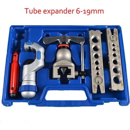 Copper Tube Expander Cutter Chamfering Kit Tube flaring Pipe Expanding Tool Set 5-19MM Trumpet Tool WK-806FT