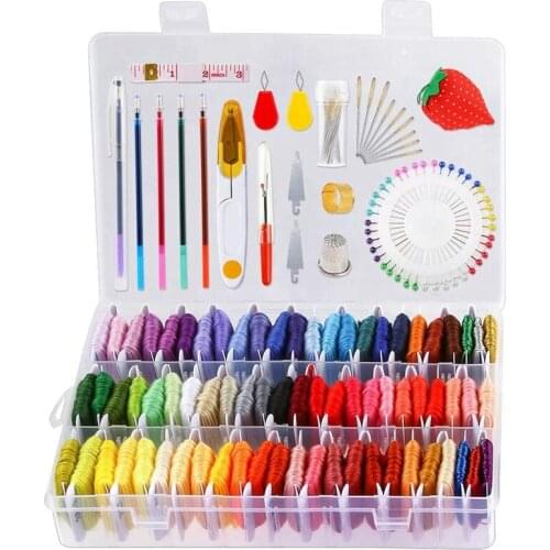 New Embroidery Floss Kit,72 Color Embroidery Threads and Cross Stitch Tool Kits for Friendship Bracelet String Making