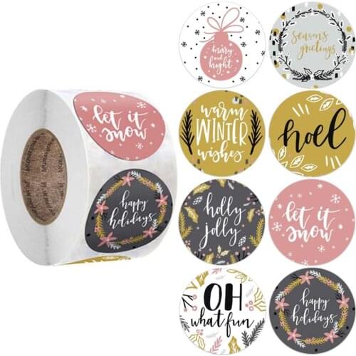 100-500pcs Thank You Sticker Design Diary Christmas Sticker Gift Sealing Sticker Holiday Birthday Party Gift Decoration Label