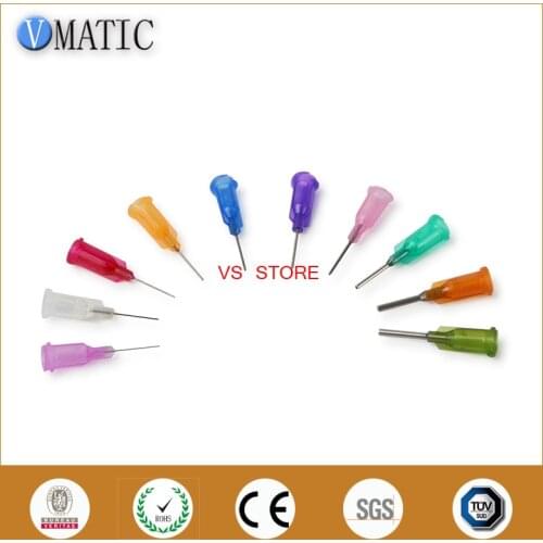 Free Shipping High Precision 0.5" 1/2 Inch Tubing Length 100 PCS TE Premier Stainless Steel Dispensing Tips Needle