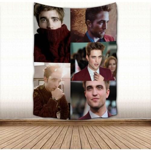 New Robert Pattinson Wall Hanging Tapestry Home Party Decorative Tapestries Photo Background Cloth Table Cloth Wall Tapestry