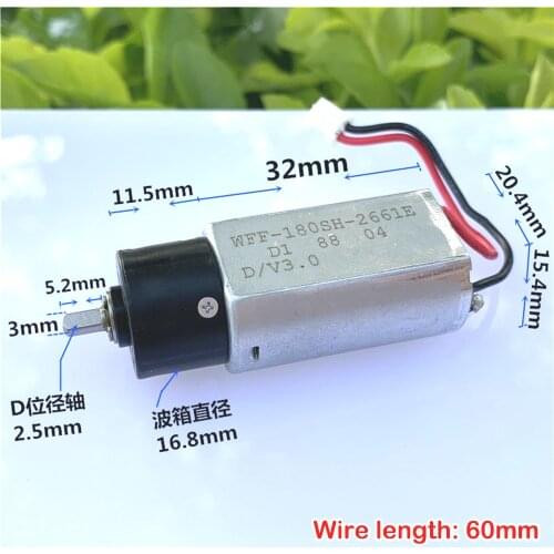 Mini 180 Planetary Gear Motor DC 1.5V-4V 3V 3.7V 1700RPM High Speed D-Shaft Plastic Gearbox Mute Motor Models Car Boat Robot