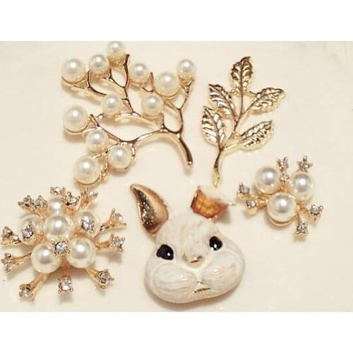 SICODA DIY alloy charms for phone case diy hair accessories mixed jewelry metal components pearl tree diy findings