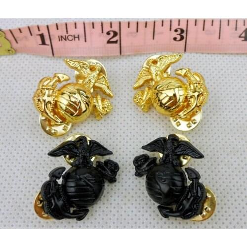 Full Set Usmc Pin US Marine Corps Marines Emblem Insignia Collar Badge Military armyshop2008