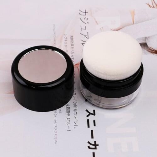 Portable Plastic Powder Box Empty Loose Powder Pot With Sieve Mirror Cosmetic Sifter Loose Jar Travel Makeup Container