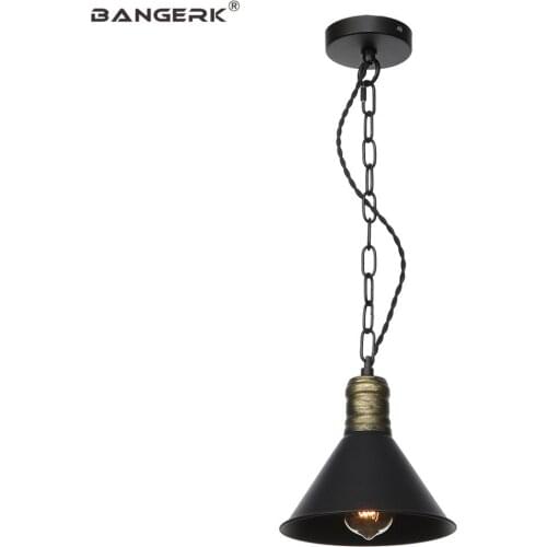 Industrial Loft Decor LED Pendant Light Edison Retro Black Iron Hanging Lamp Fixtures Dining Room Bar Home Lighting Luminaire