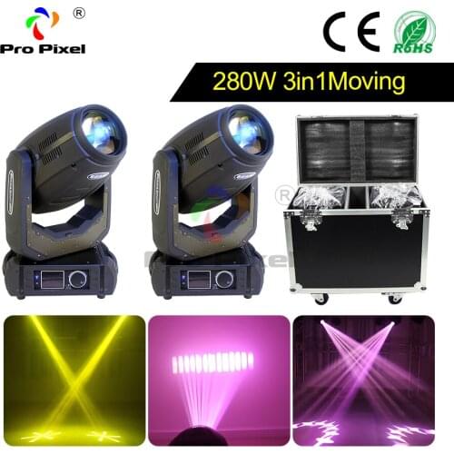 280W 10R Moving Head Light Beam Spot Wash 3in1 Stage Light Led Dmx Control Dj Light For Disco Bar 2pcs With Flight Case Led BSW
