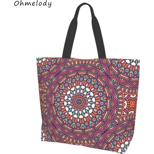 Mandala Womens Large Tote Handbags Lightweight Shoulder Bag Ladies Shopping Bags Summer Beach Bags Travelling Totes