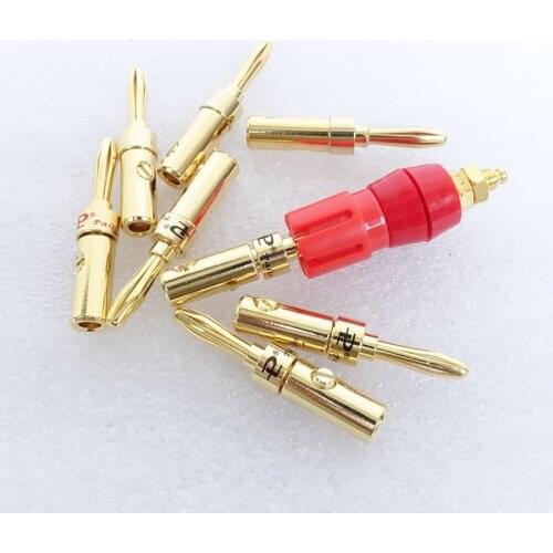 WEILIANG AUDIO pure copper gold-plated banana plug price for 8 pcs