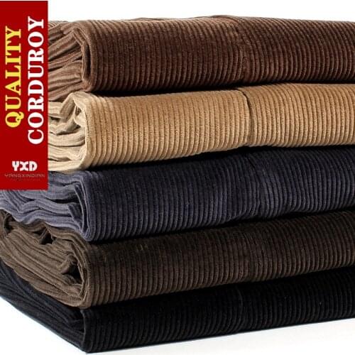100% Long-Staple Cotton Corduroy Men Trousers Loose Straight Thick Warm Winter Men Pants High Waist Mens Pants Plus Size 44 46