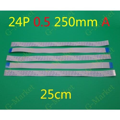 2-100pcs New FFC FPC flat flexible cable 0.5mm pitch 24 pin 24PIN Forward Length 250mm Width 12.5mm Ribbon Flex Cable