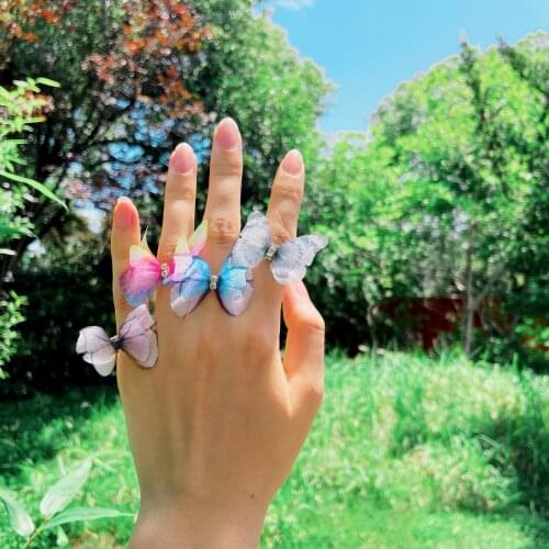2021Trend New Super Butterfly Rings Individual Character Is Popular Open Index Finger Rings For Women Jewelry Gift