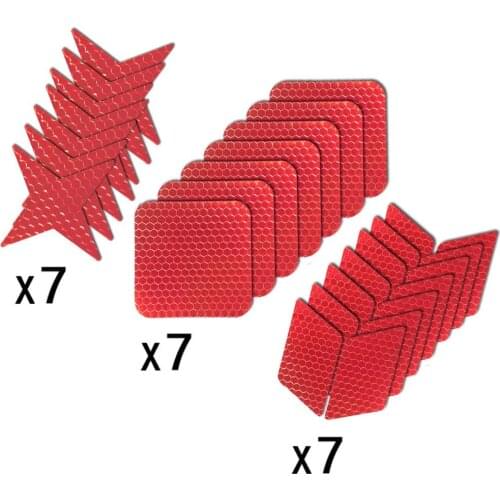 Reflective Tape Reflective Stickers Waterproof High Visibility Safety Warning Tape stickers White 21pcs