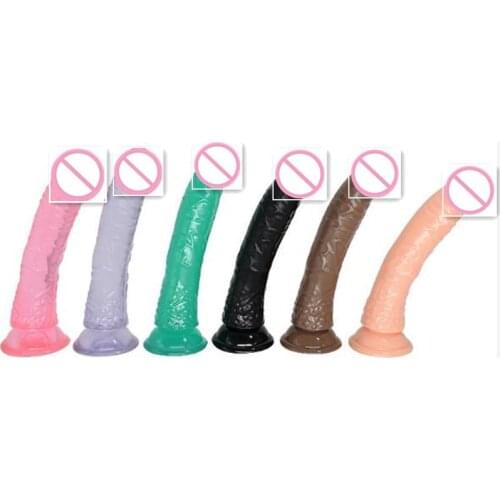 21 cm Hot Sex Dildo Doll Silicone Small Sex Toys For Women With Penis Solid Adults Product Sex Female Masturbator For Men Games