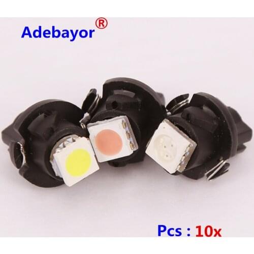 30 x Car air LED Dashboard Bulb T5 v1 t5 v2 5050 1SMD 12MM parking T6.5 instrument panel lights lamps auto lamp Adebayor led