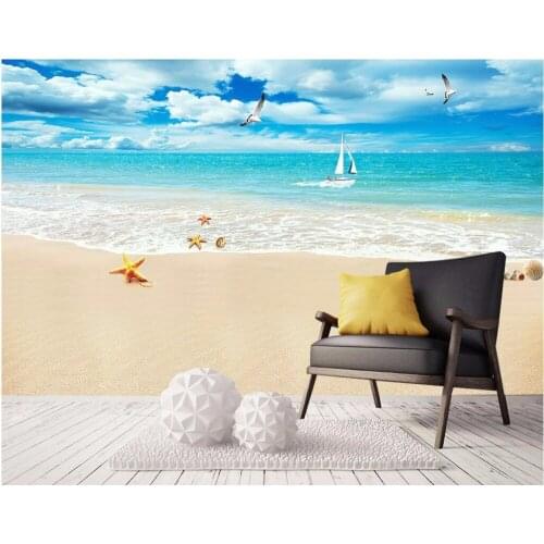 3d wallpaper custom mural photo Sea seagull scenery room decoration painting 3d wall murals wall paper for walls 3 d