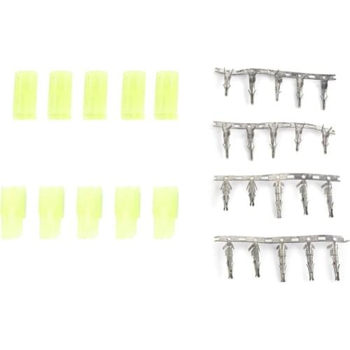 5 pairs Male Female Green Mini Tamiya Plug Unwired Connector Airsoft RC NiMH Mini Plug Female Connector model accessory parts