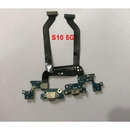 5Pcs for Samsung Galaxy S10 5G G977B G977N G977U USB Charger Charging Port Dock Connector Flex Cable Ribbon Replacement Parts