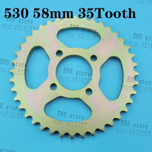 Free shipping 530 58mm 35Tooth Rear Sprocket for 110 cc 125cc 150cc ATVs Quad 4 Wheeler Go Kart Motorcycle Motor