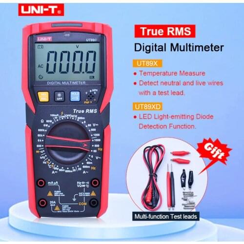 UNI-T UT89X/UT89XD true RMS Digital multimeter 20A high current digital multimeter NCV/capacitor/triode/temperature/LED test