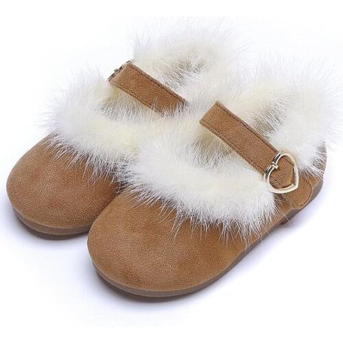 COZULLAA Kids Girls Flat Princess Shoes Fashion Sneakers 2020 Children Winter Elegant Suede Casual Shoes Size 21-30
