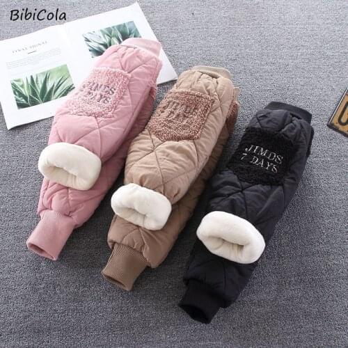 Children Lamb Pants Thick Warm Fleece Kids Winter Clothes Boys Girls Trousers for Baby Girls New Fashion Woolen Fabric Pants