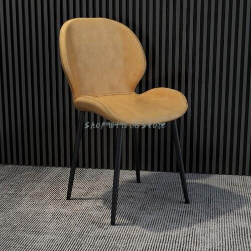 Home Modern Minimalist Desk Chair Italian Minimalist Restaurant Casual Net Red Backrest Chair Ins Style Dining Chair