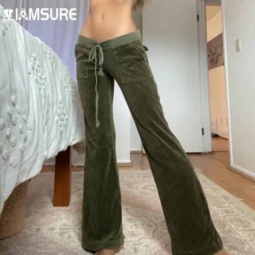 IAMSURE Women's Velvet Trousers