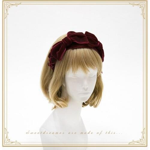 Little Red Riding Hood Handmade Vintage Velvet Hairband KC Winter,Autumn Elegant&Joker Lolita Sweet Daily Headband Headwear