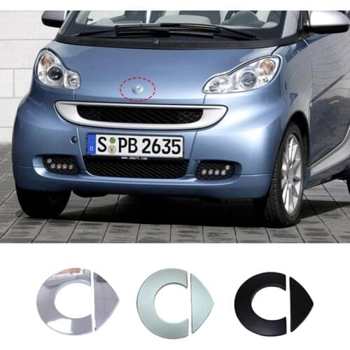 Front and Rear Car Logo 3D Decorative Stickers For Mercedes Smart 450 451 453 Fortwo Forfour Car Accessories Exterior Styling