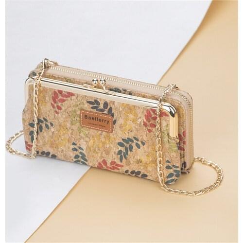 New Ladies Crossbody Bag Vintage Wood Grain Handbag Multifunctional Shoulder Bag Women Mini Printed Zipper Wallet