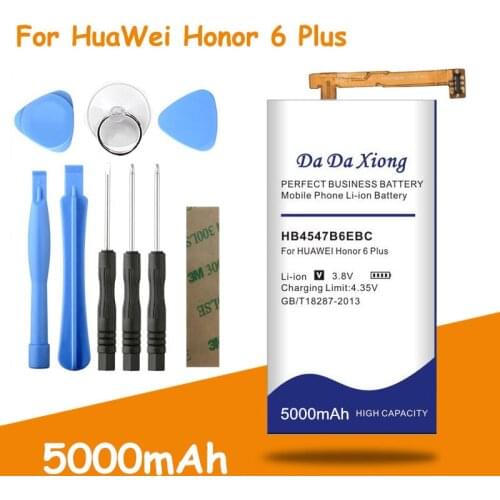 Newly Upgraded High Quality 5000mAh HB4547B6EBC Battery for HuaWei Honor 6 Plus 6plus PE-TL20 UL00 TL10 CL00