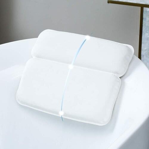 SPA Bath Cushion Waterproof Non-slip Spa Bath Pillow Suction Cups Extra Soft Headrest Pillows Bathtub Pillow Hot Tub Pillows