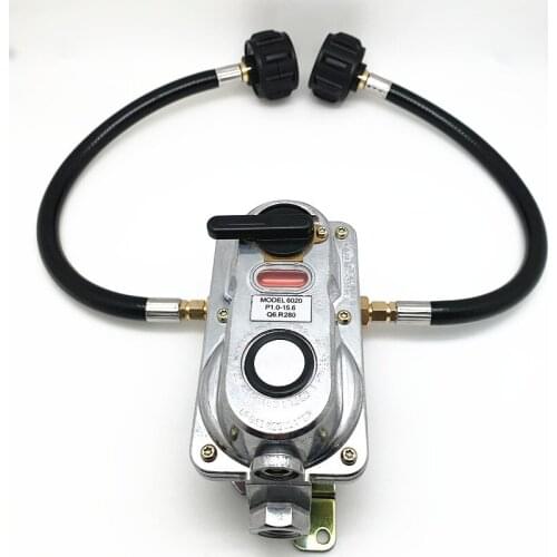 RV 2-Stage Auto Changeover LP Propane Gas Regulator With Two 12 Inch Pigtails